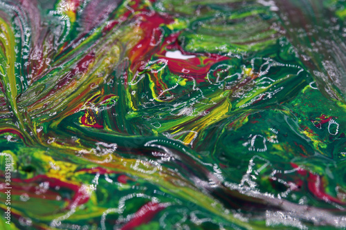 close-up abstract colored watercolor painting