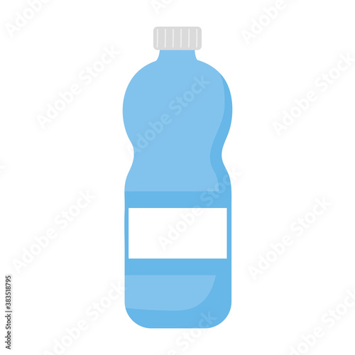 plastic bottle water liquid isolated design white background