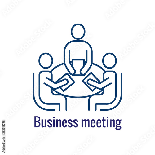 Companies merging together, one buying out the other - icons