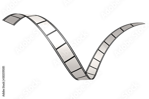 Old retro film strip with empty frames