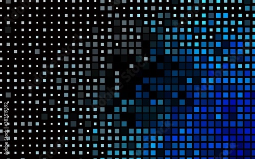 Dark BLUE vector backdrop with rectangles, squares.