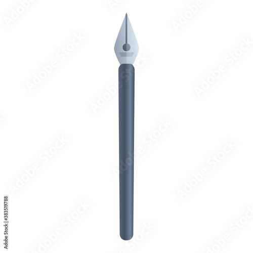 Pointed nib icon. Cartoon of pointed nib vector icon for web design isolated on white background