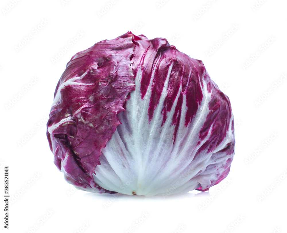 Radicchio, red salad isolated on white background Radicchio, red salad isolated on white background
