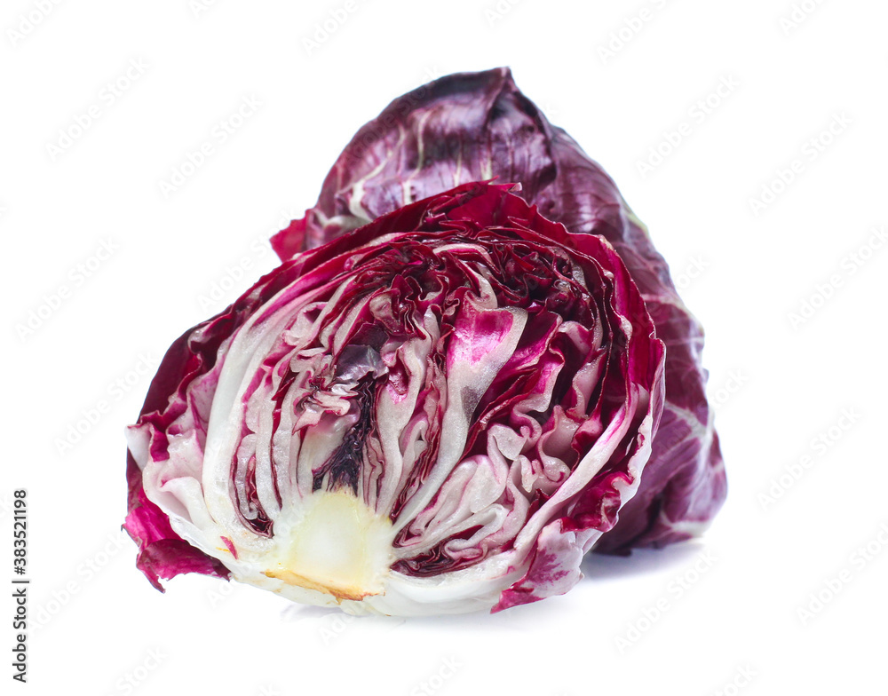 Radicchio, red salad isolated on white background Radicchio, red salad isolated on white background