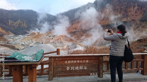 Sightseeing at Hell Valley in Noboribetsu