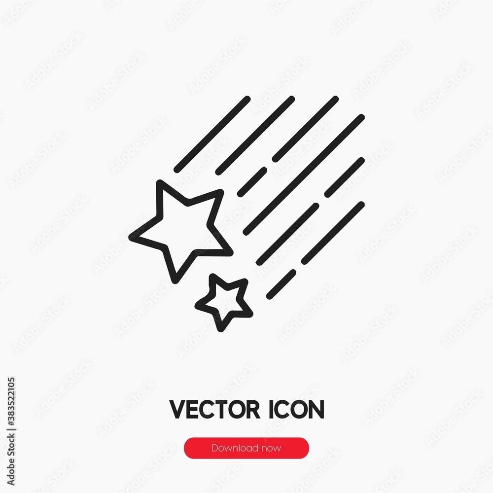 falling star icon vector sign symbol falling star icon vector sign symbol