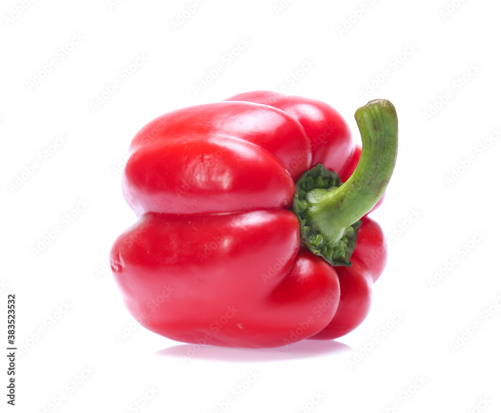 Red sweet pepper isolated on a white background Red sweet pepper isolated on a white background