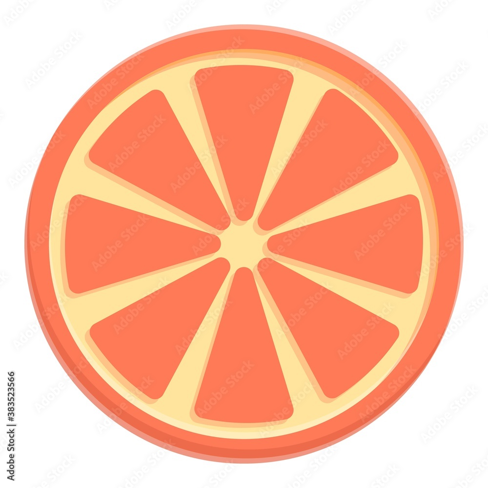 Summer party cutted grapefruit icon. Cartoon of summer party cutted grapefruit vector icon for web design isolated on white background Summer party cutted grapefruit icon. Cartoon of summer party cutted grapefruit vector icon for web design isolated on white background