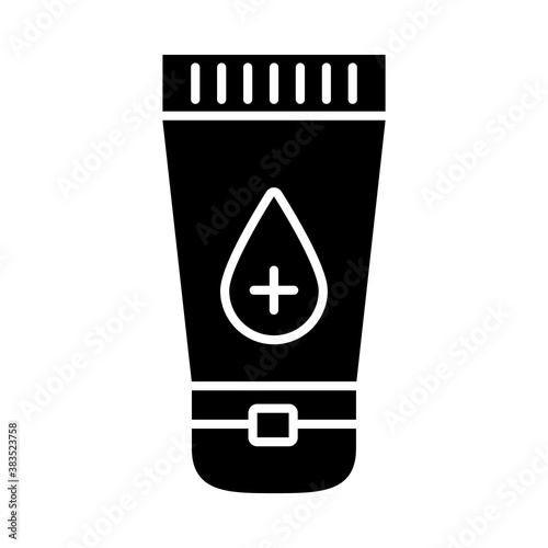 sexual health concept, sexual lube bottle icon, silhouette style