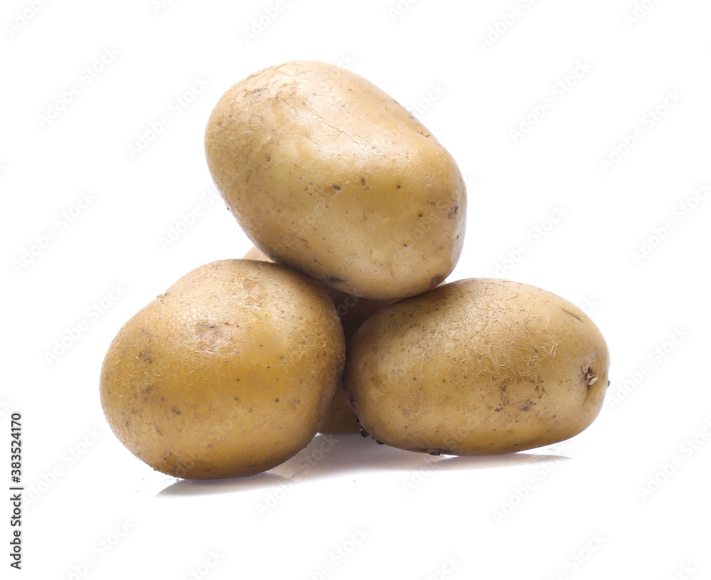 potatoes isolated on white background potatoes isolated on white background