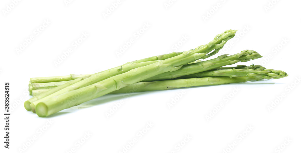 Fresh green asparagus on white Fresh green asparagus on white