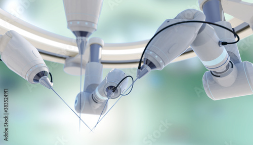 Robotic surgical arms to operate remotely