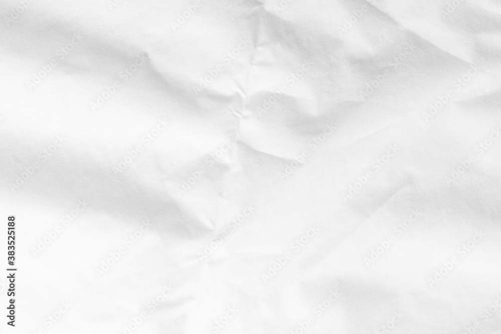 Wrinkled white paper texture. Wrinkled white paper texture.