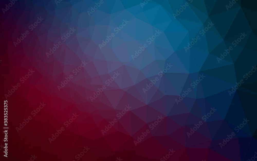 Dark Blue, Red vector low poly layout. Dark Blue, Red vector low poly layout.
