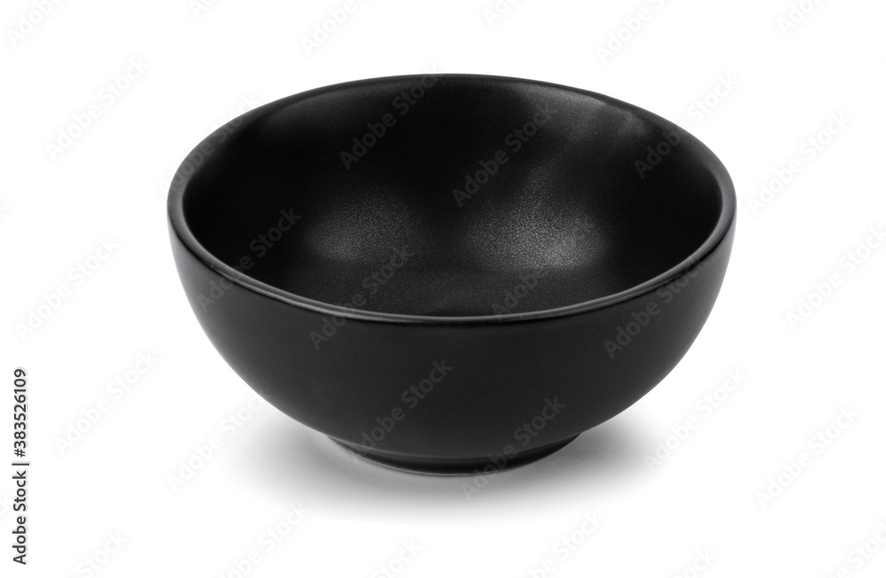 Black ceramic bowl isolated on white background. Black ceramic bowl isolated on white background.