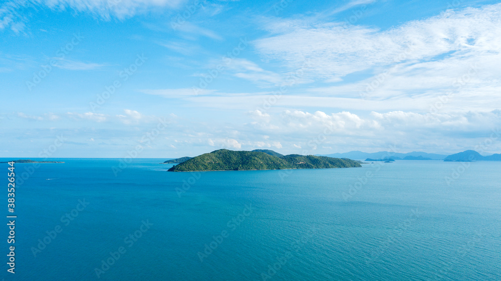 Aerial view Koh Tan Island in the sea,Thailand