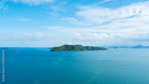 Aerial view Koh Tan Island in the sea Thailand
