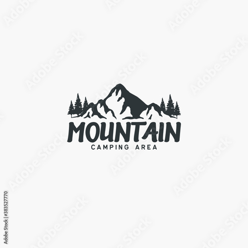 Mountain logo for adventure and outdoor logo design
