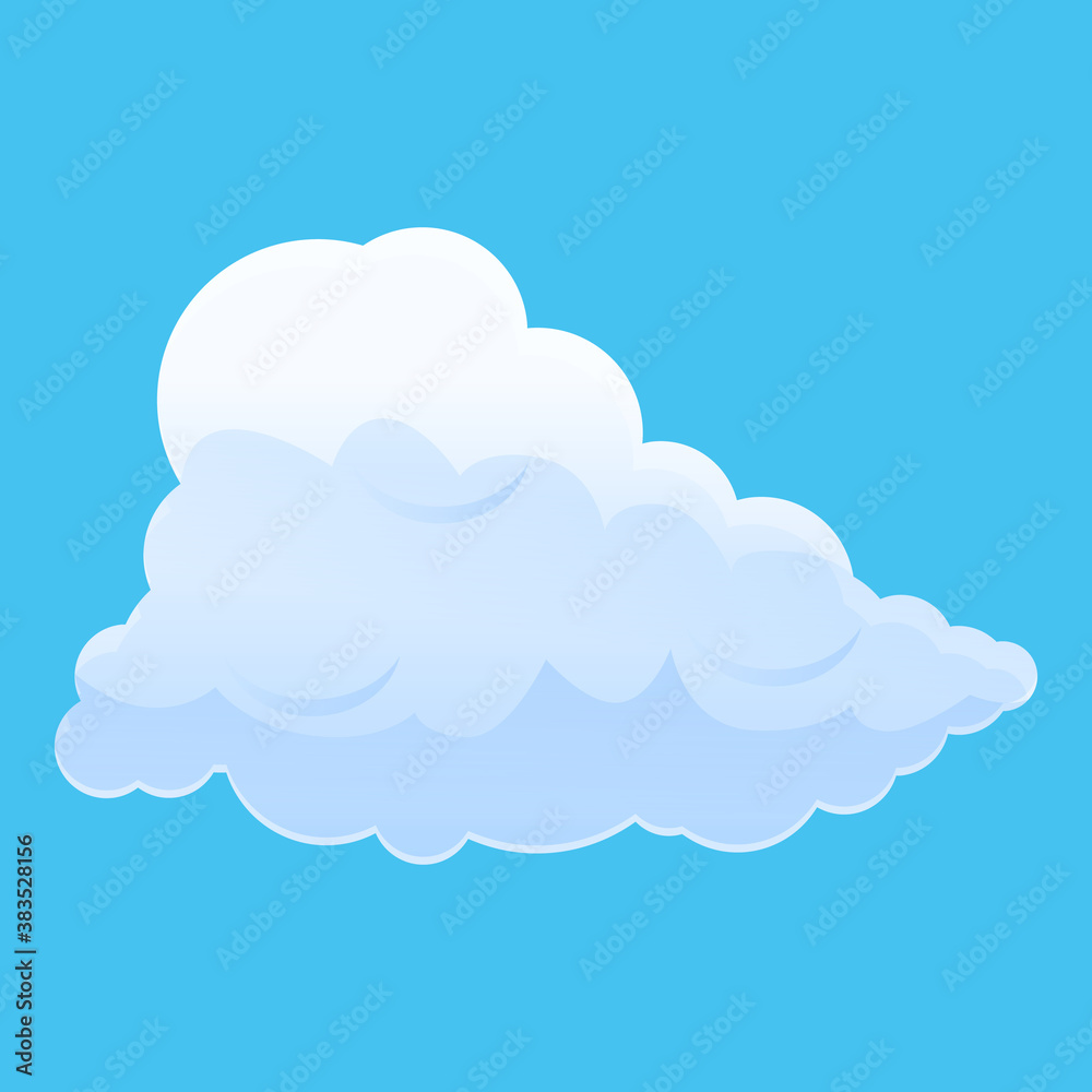 Smoke cloud icon. Cartoon of smoke cloud vector icon for web design isolated on white background Smoke cloud icon. Cartoon of smoke cloud vector icon for web design isolated on white background