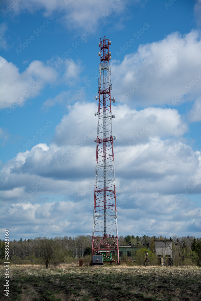 Cellular Telecommunication base station in the field.