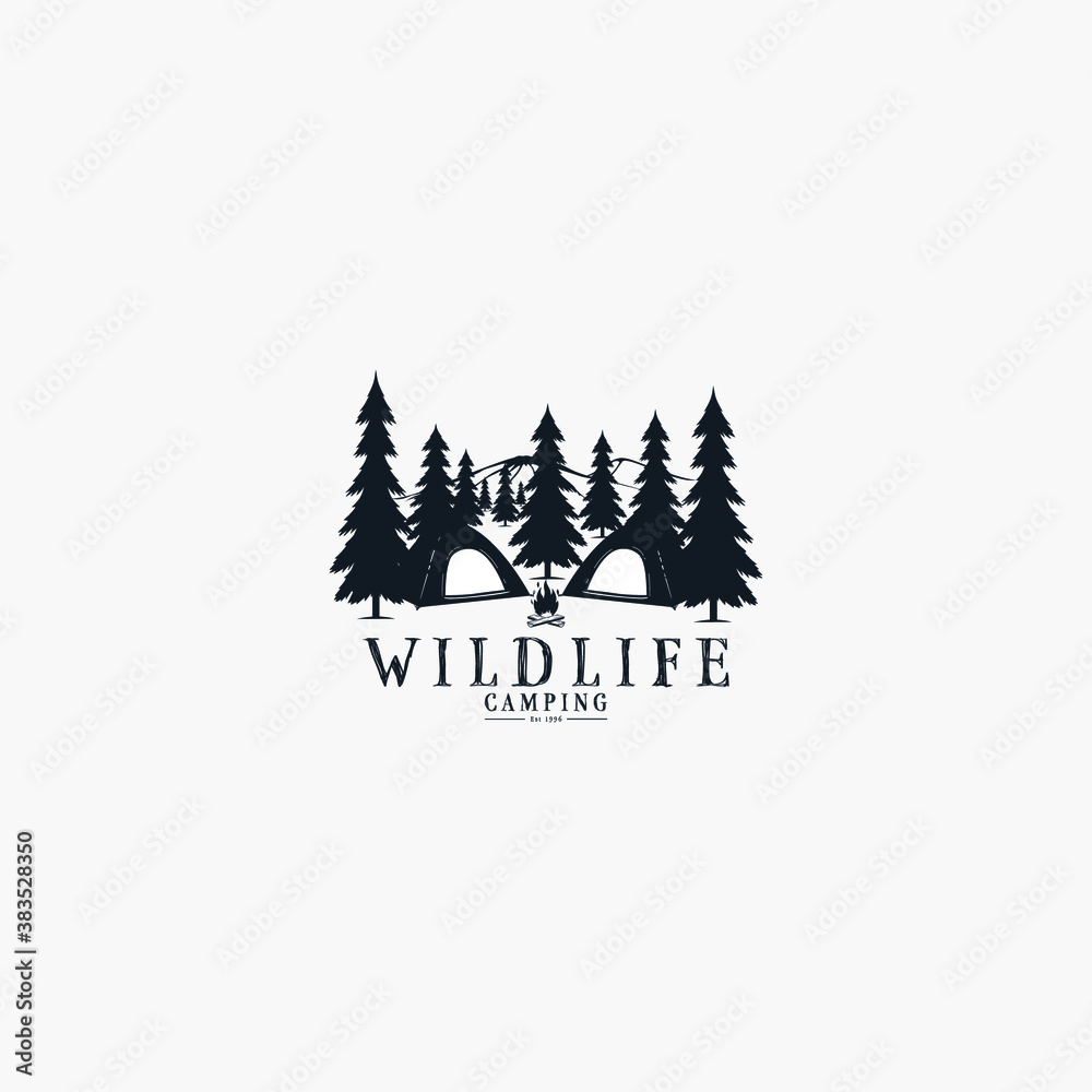 Obraz premium Mountain logo for adventure and outdoor logo design. Camping Logo