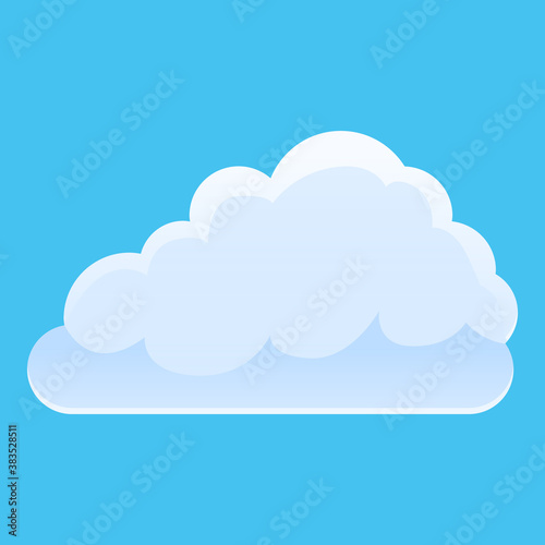 Shiny cloud icon. Cartoon of shiny cloud vector icon for web design isolated on white background