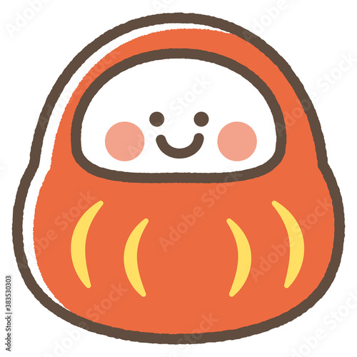 かわいいだるまイラスト