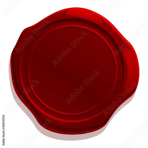 Confidential wax seal icon. Cartoon of confidential wax seal vector icon for web design isolated on white background