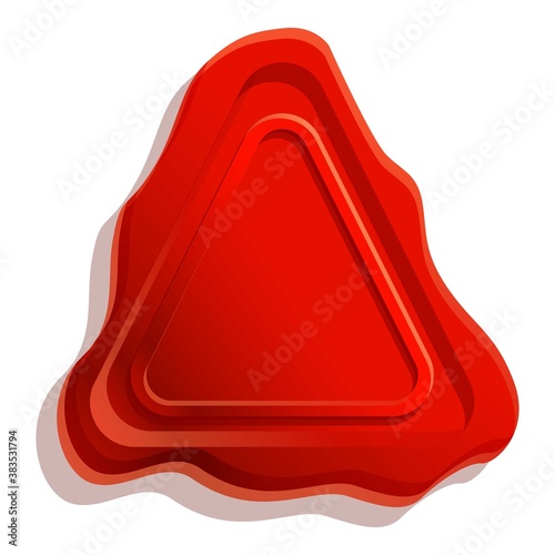 Removal wax seal icon. Cartoon of removal wax seal vector icon for web design isolated on white background