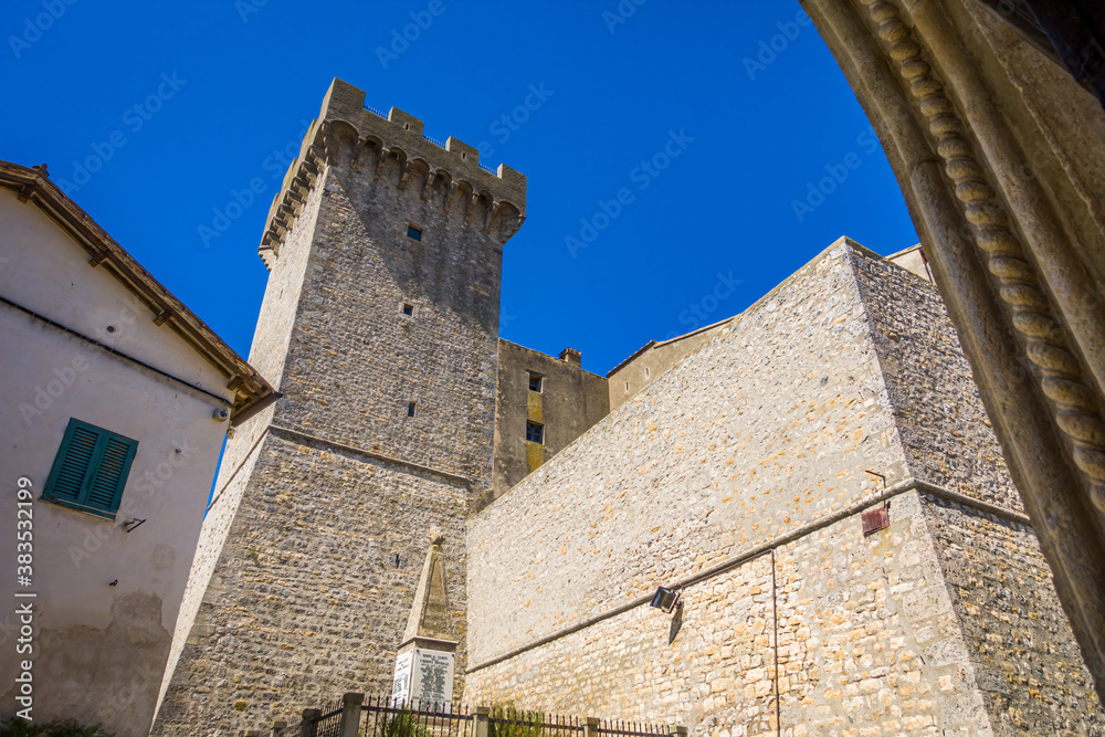 Capalbio, Tuscany, one of the pearls of the Argentario, tourist center for beaches and architectural heritage, province of Grosseto. Here in particular the Castle of Capalbio. Capalbio, Tuscany, one of the pearls of the Argentario, tourist center for beaches and architectural heritage, province of Grosseto. Here in particular the Castle of Capalbio.