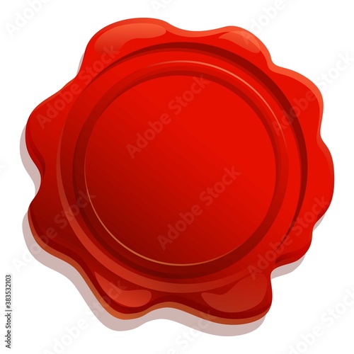 Emblem wax seal icon. Cartoon of emblem wax seal vector icon for web design isolated on white background