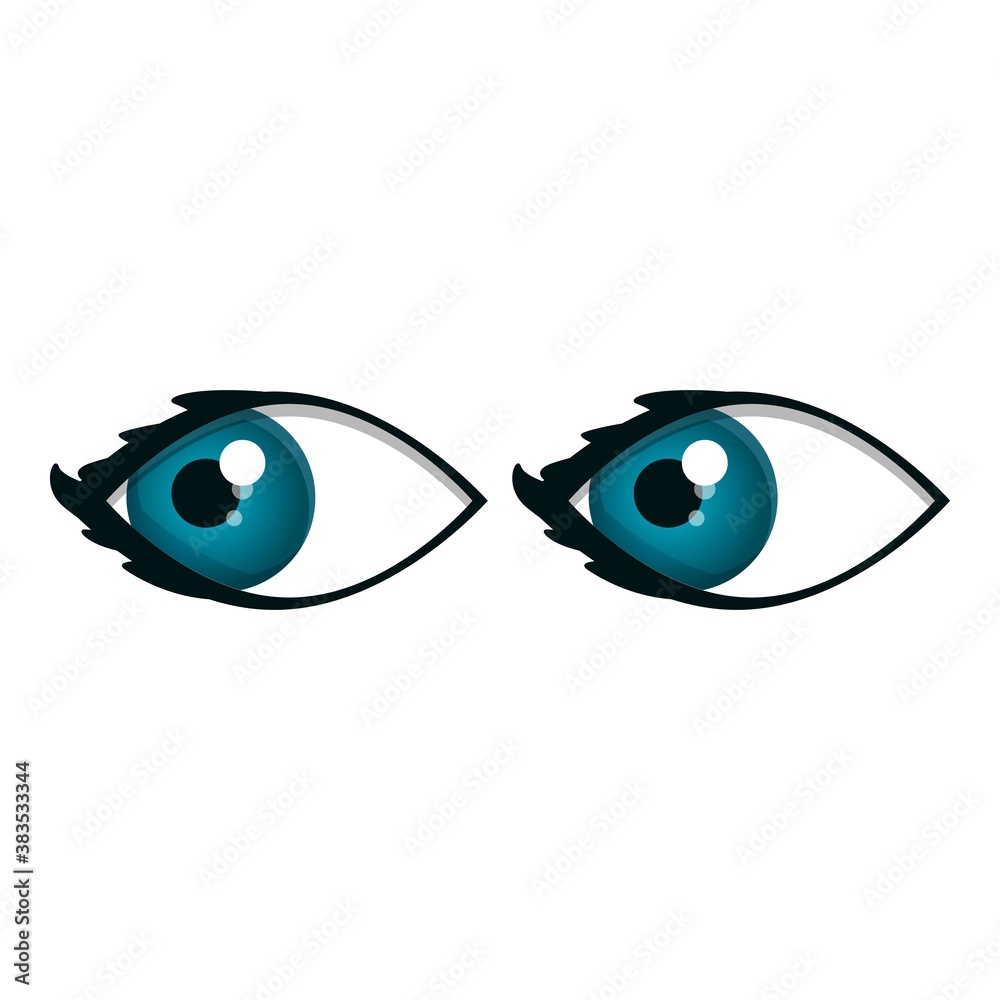 Kid eyes icon. Cartoon of kid eyes vector icon for web design isolated on white background