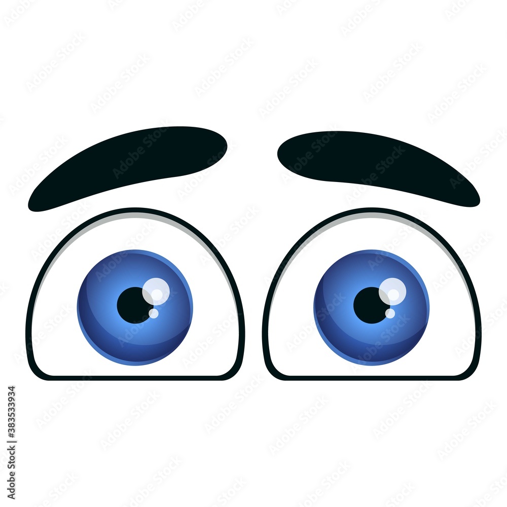 Funny eyes icon. Cartoon of funny eyes vector icon for web design isolated on white background Funny eyes icon. Cartoon of funny eyes vector icon for web design isolated on white background