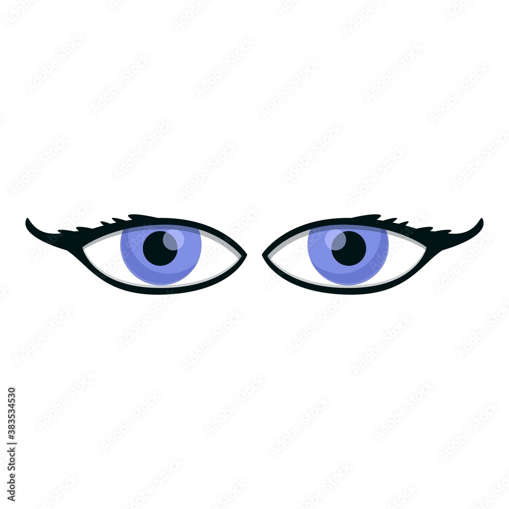 Gazing eyes icon. Cartoon of gazing eyes vector icon for web design isolated on white background Gazing eyes icon. Cartoon of gazing eyes vector icon for web design isolated on white background