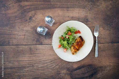 BBQ Chicken and Salad with ...