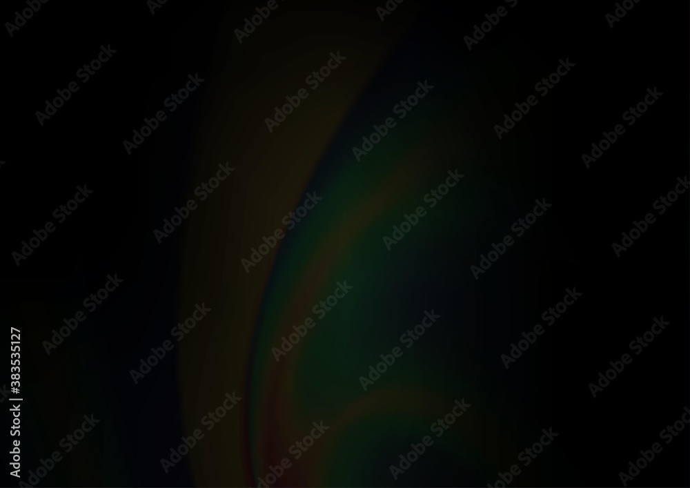 Fototapeta premium Dark Black vector blurred shine abstract pattern.