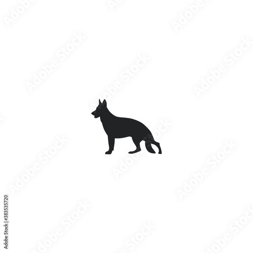black cat silhouette dog