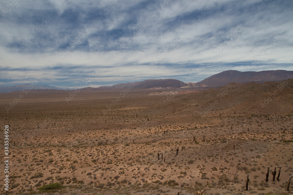 Desolated valley. View of the arid desert, sand, colorful hills and vegetation under a beautiful sky. Desolated valley. View of the arid desert, sand, colorful hills and vegetation under a beautiful sky.