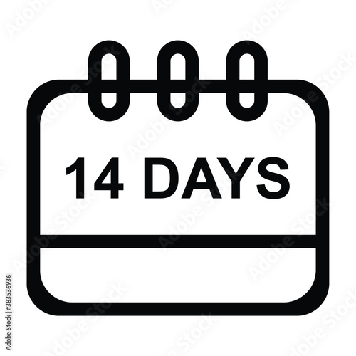 14 days home quarentine icon
