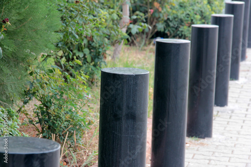 Colorful iron barrier on the road © SELMA