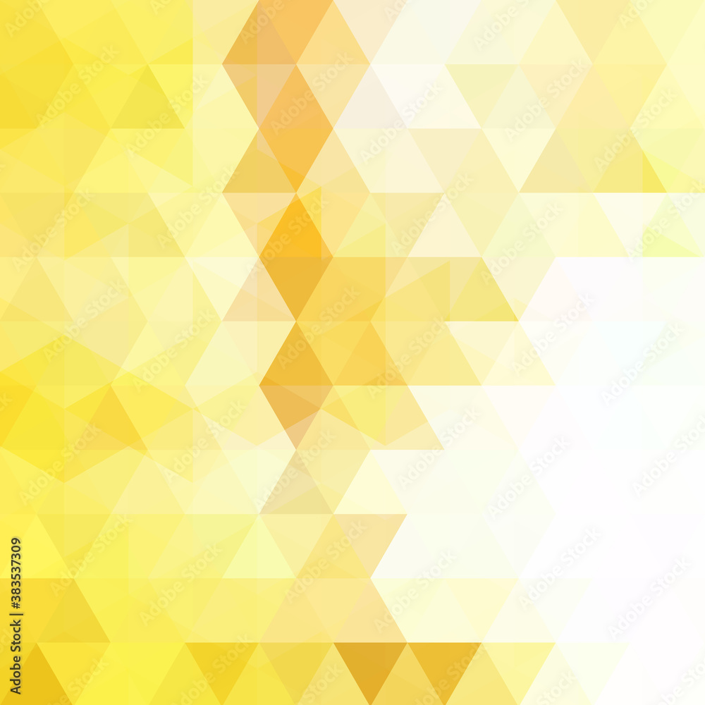 Obraz premium Background made of yellow, white triangles. Square composition with geometric shapes. Eps 10
