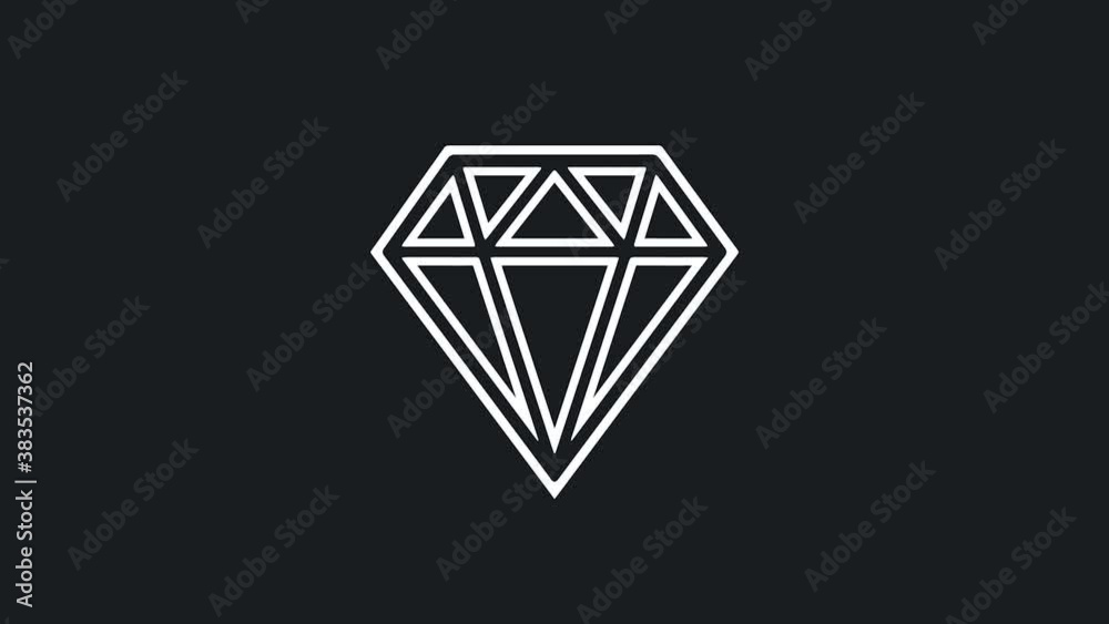Diamond Icon With Electric Texture Fx Animation/ 4k animation of an electric textured jewel diamond icon slowly revealing Diamond Icon With Electric Texture Fx Animation/ 4k animation of an electric textured jewel diamond icon slowly revealing