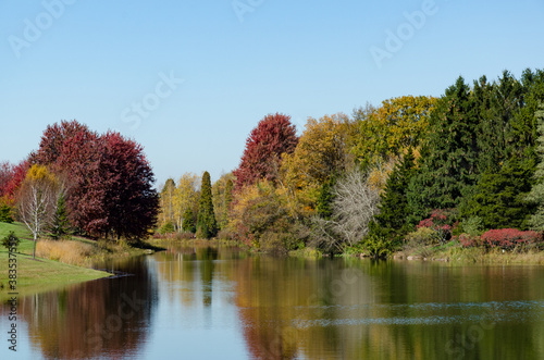 autumn landscape with trees and lake © Paul