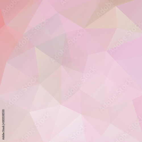 Pastel pink polygonal vector background. Can be used in cover design, book design, website background. Vector illustration