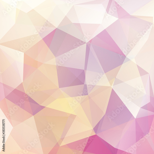 Abstract polygonal vector background. Geometric vector illustration. Creative design template. Pastel yellow  pink colors.