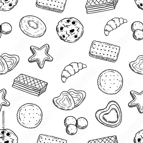 cookies or biscuit seamless pattern
