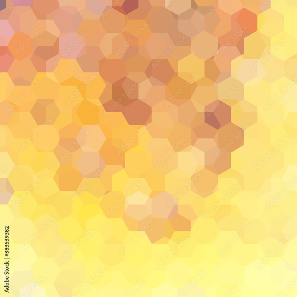 Abstract background consisting of yellow, beige hexagons. Geometric design for business presentations or web template banner flyer. Vector illustration Abstract background consisting of yellow, beige hexagons. Geometric design for business presentations or web template banner flyer. Vector illustration