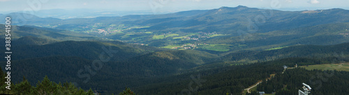 Panoramic view from Großer Arber in Bavaria,Germany,Europe
