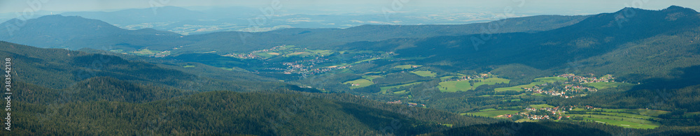 Panoramic view from Großer Arber in Bavaria,Germany,Europe
