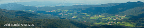 Panoramic view from Großer Arber in Bavaria,Germany,Europe 